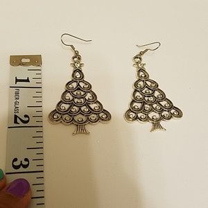 Rhinestone Christmas earrings